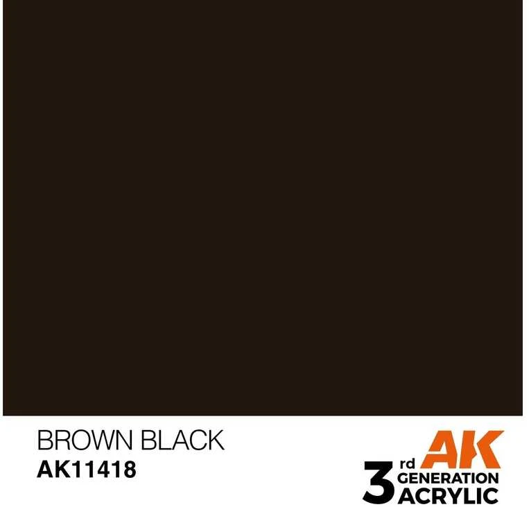 AK Interactive Brown Juodas figūrėlių akriliniai dažai 17ml