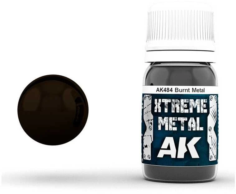 AK Interactive Burnt Metal metaliniai emaliniai dažai 30ml AK484
