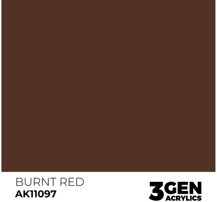 AK Interactive Burnt Raudona 3rd Gen akriliniai dažai 17 ml