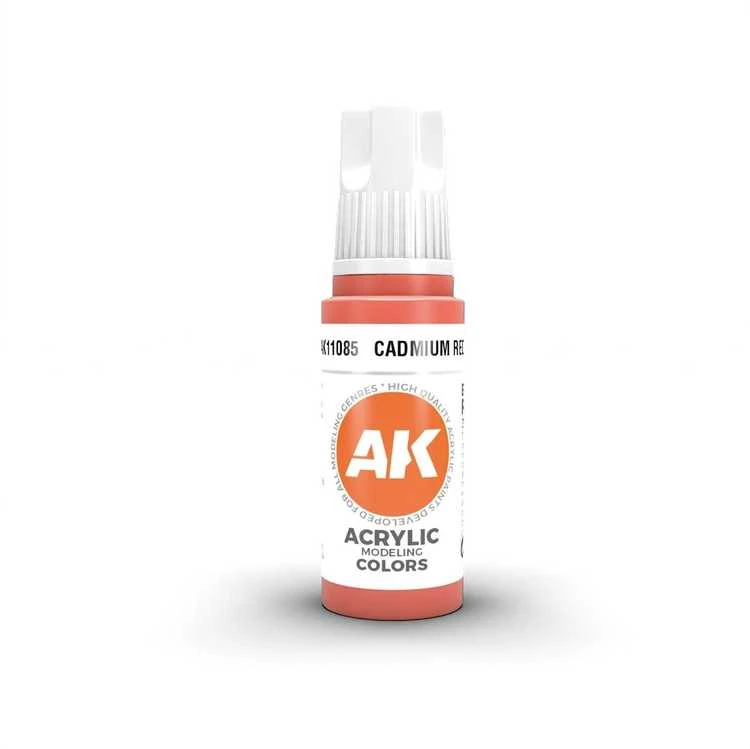 AK Interactive Cadmium Raudona 3rd Gen akriliniai dažai 17ml