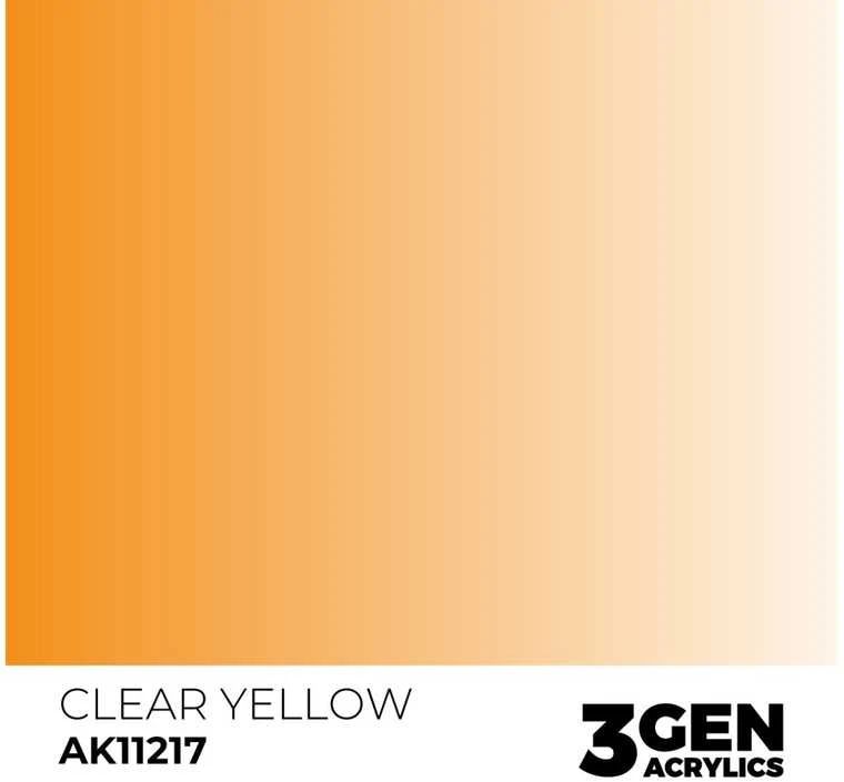 AK Interactive Clear Geltona akriliniai dažai 3rd Gen, 17 ml (AK11217)