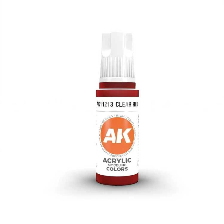 AK Interactive Clear Raudona akriliniai dažai, 3 gen., 17 ml (AK11213)