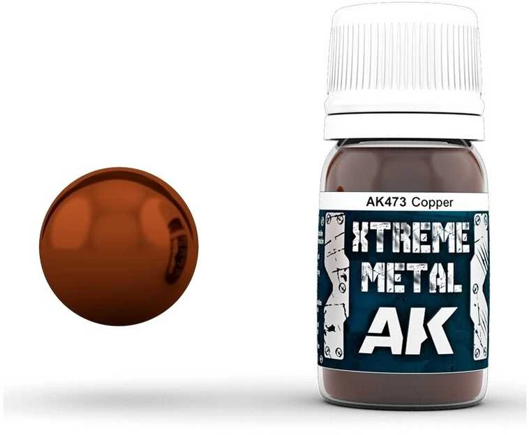 AK Interactive Copper Xtreme Metal emaliniai metaliniai dažai 30 ml