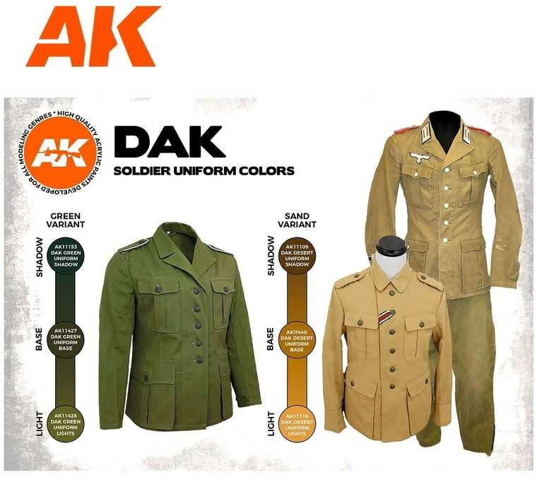 AK Interactive DAK uniformų akriliniai dažai, 3Gen rinkinys AK11628