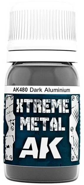 AK Interactive Dark Aliuminio Xtreme Metal emaliniai metaliniai dažai 30ml