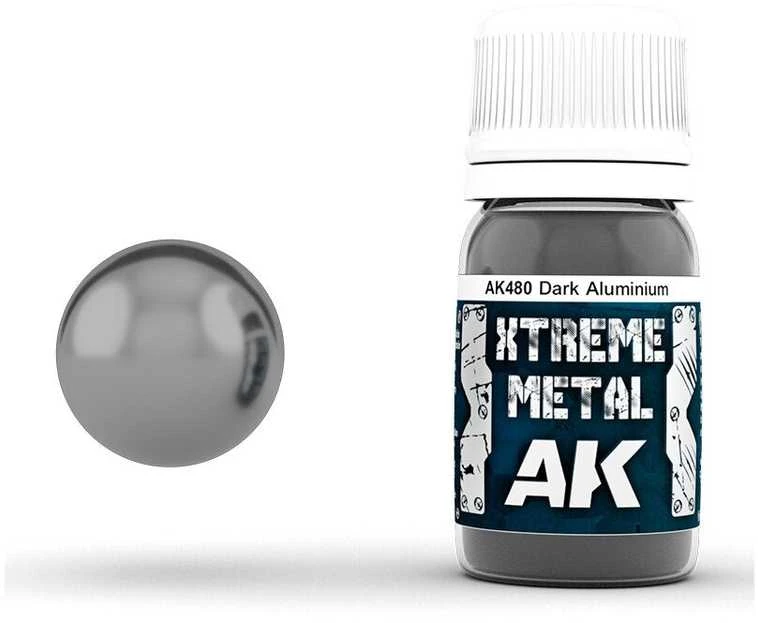 AK Interactive Dark Aliuminio Xtreme Metal emaliniai metaliniai dažai 30ml