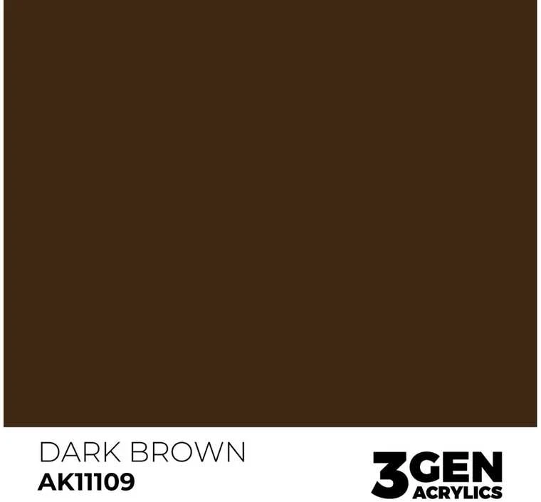 AK Interactive Dark Brown 3rd Gen akriliniai dažai 17 ml