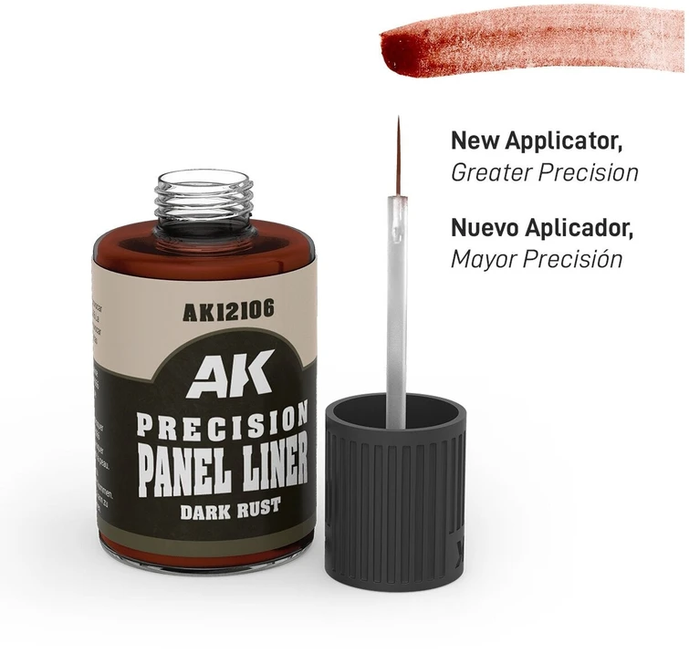 AK Interactive Dark Rust panelių linijų dažai, 30 ml AK12106