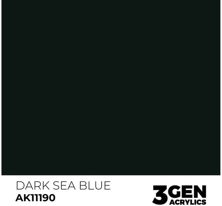 AK Interactive Dark Sea Mėlyna akriliniai dažai 3rd Gen, 17 ml