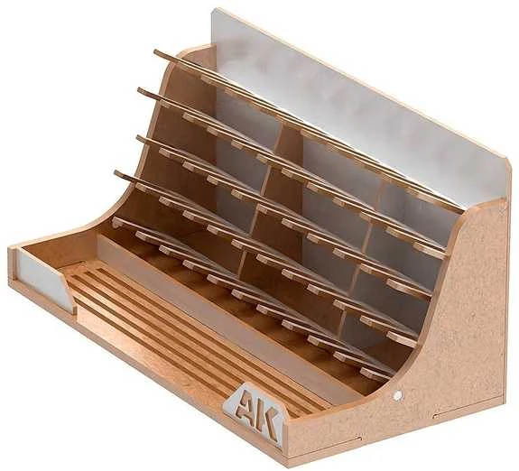 AK Interactive dažų organizatorius 17 ml, 52 buteliukų medinis stovas