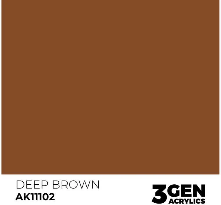AK Interactive Deep Brown 3rd Gen akriliniai dažai, 17 ml
