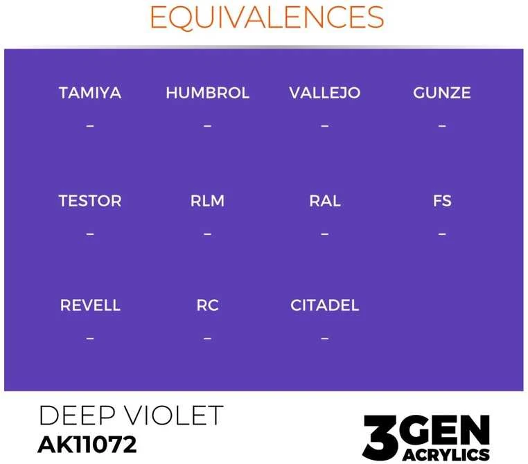 AK Interactive Deep Violet 3 kartos akriliniai dažai 17 ml (AK11072)