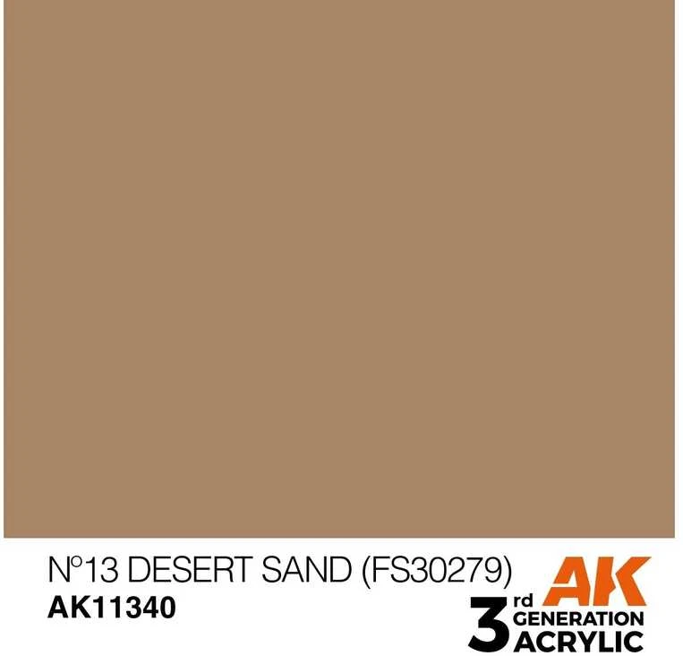 AK Interactive Desert Sand FS30279 AFV 3 kartos akriliniai dažai 17 ml