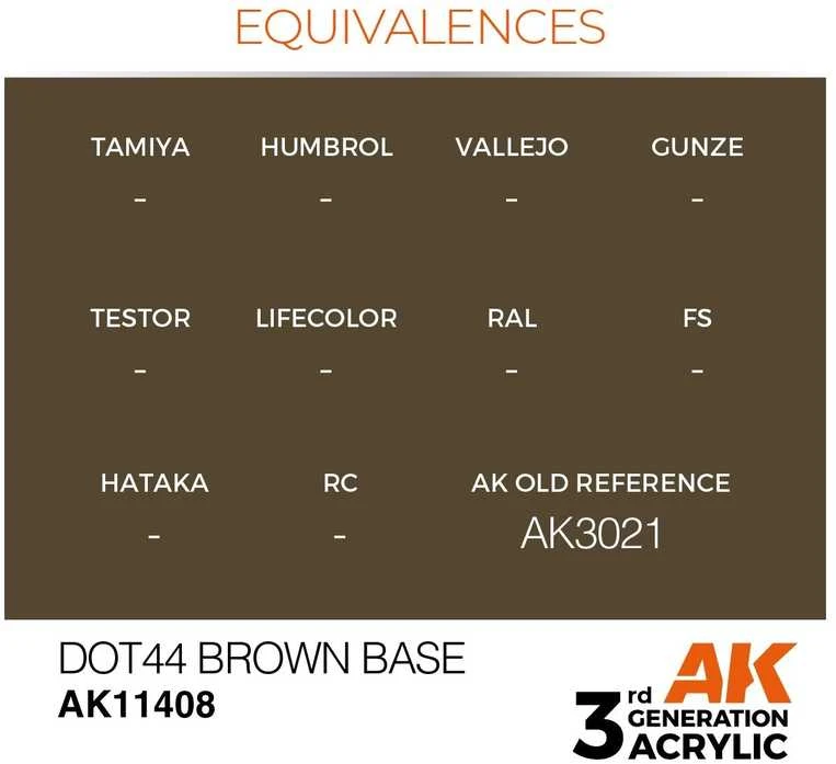 AK Interactive DOT44 rudas pagrindas – figūrėlių akrilas 17 ml