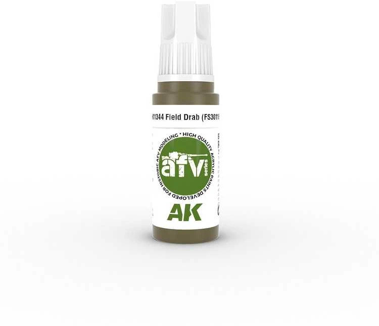 AK Interactive Field Drab FS30118 akriliniai dažai karinei technikai 17ml