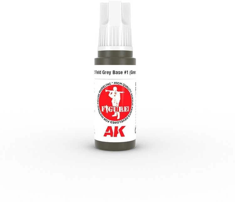 AK Interactive Field Pilkas Base #1 akriliniai dažai figūrėlėms 17ml
