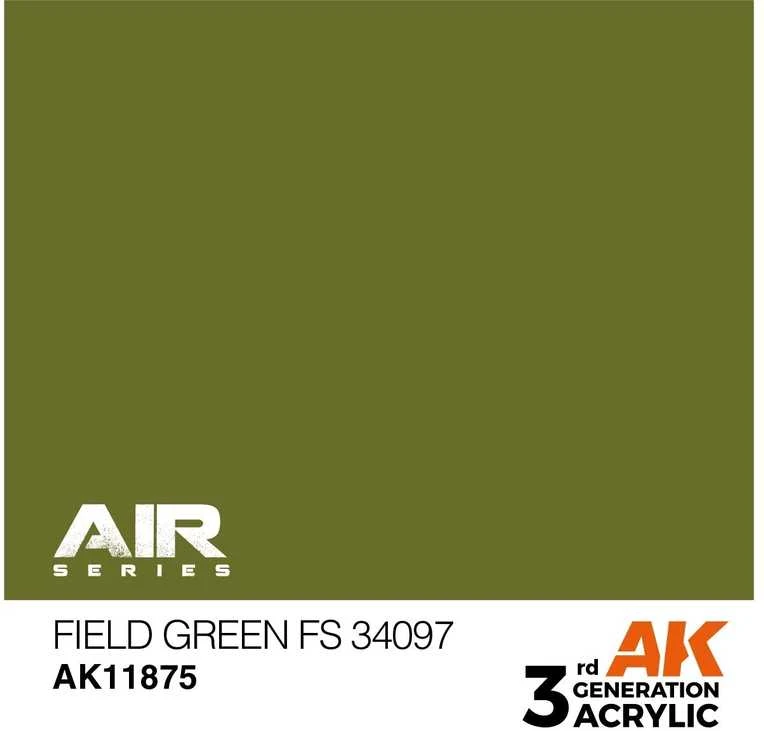 AK Interactive Field Žalias FS34097 akriliniai dažai lėktuvams 17 ml