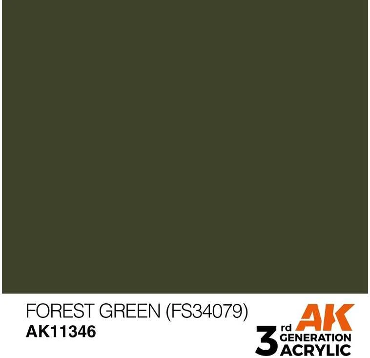 AK Interactive Forest Žalias FS34079 AFV akriliniai dažai 17 ml