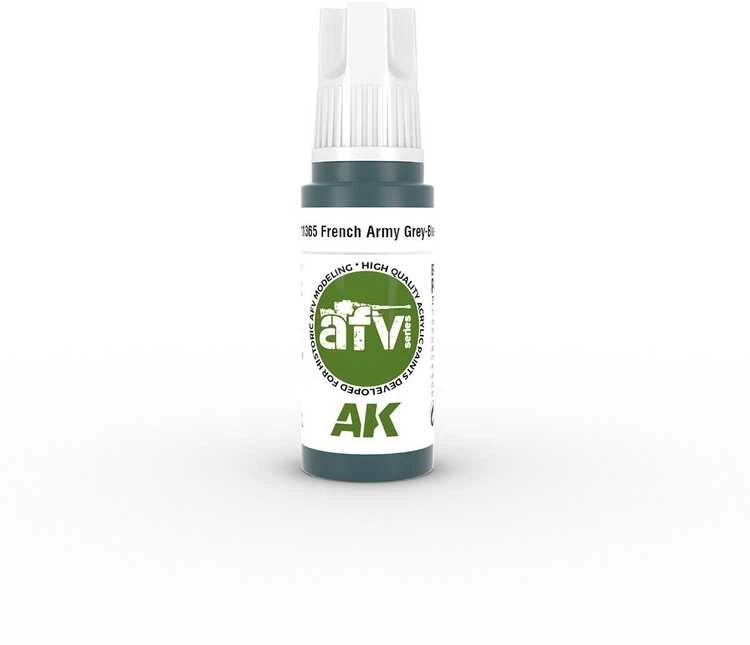 AK Interactive French Army Pilkas-Mėlyna AFV 3 kartos akriliniai dažai 17ml
