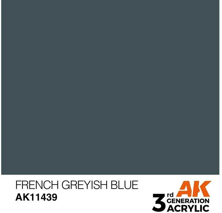 AK Interactive French Greyish Mėlyna figūrų akriliniai dažai 17 ml