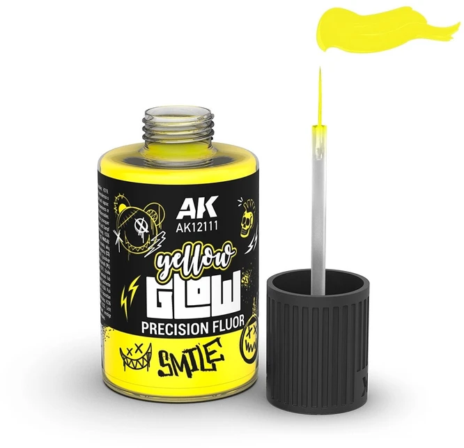 AK Interactive Geltona Glow fluorescenciniai emalio dažai, 30 ml AK12111