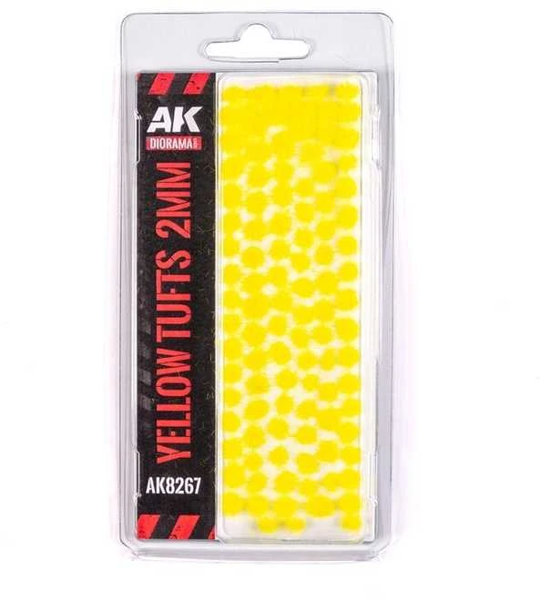 AK Interactive geltoni fantazijos žolės kuokšteliai 2mm AK8267