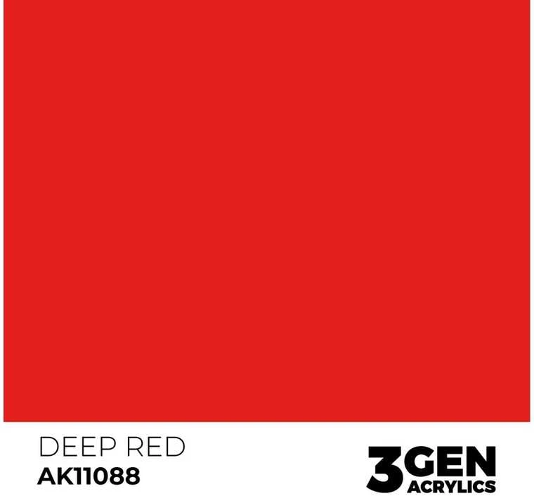 AK Interactive giliai raudoni akriliniai dažai 3 gen., 17 ml