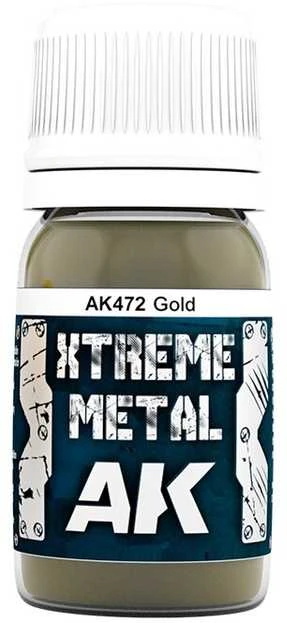 AK Interactive GOLD XTREME METAL emaliniai metaliniai dažai 30 ml