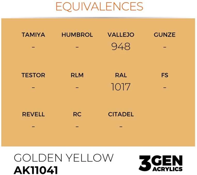 AK Interactive Golden Geltona akriliniai dažai 17ml (AK11041)