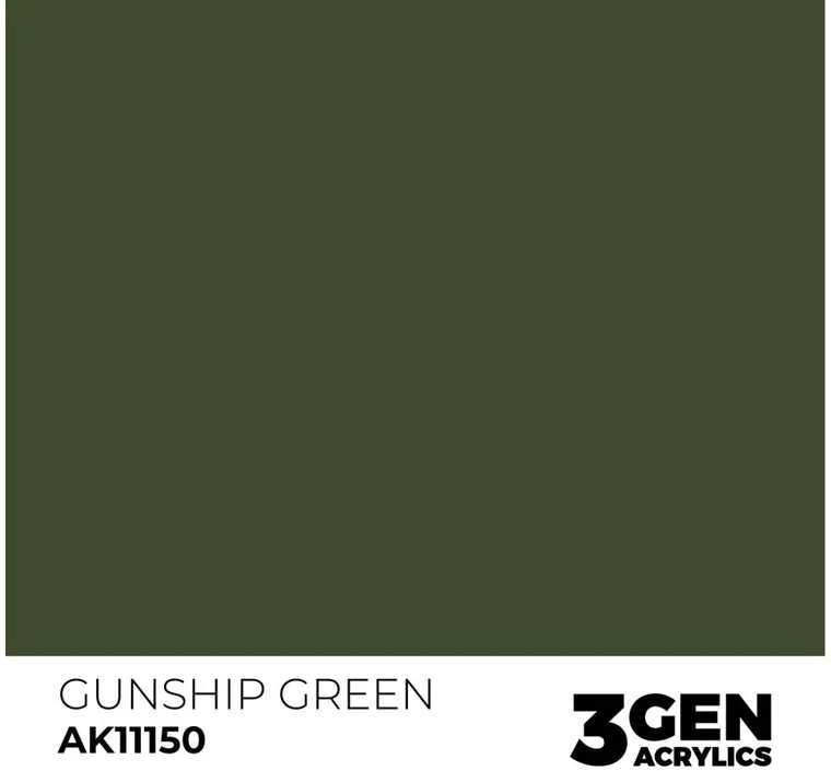 AK Interactive Gunship Žalias akriliniai dažai 17 ml AK11150