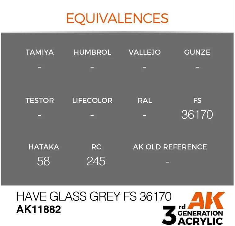 AK Interactive Have Glass Pilkas FS36170 akriliniai dažai 17ml