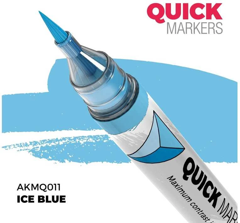 AK Interactive ICE Mėlynas Quick Marker žymeklis miniatiūroms