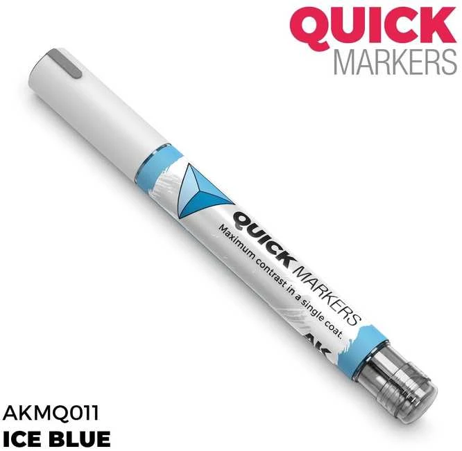 AK Interactive ICE Mėlynas Quick Marker žymeklis miniatiūroms