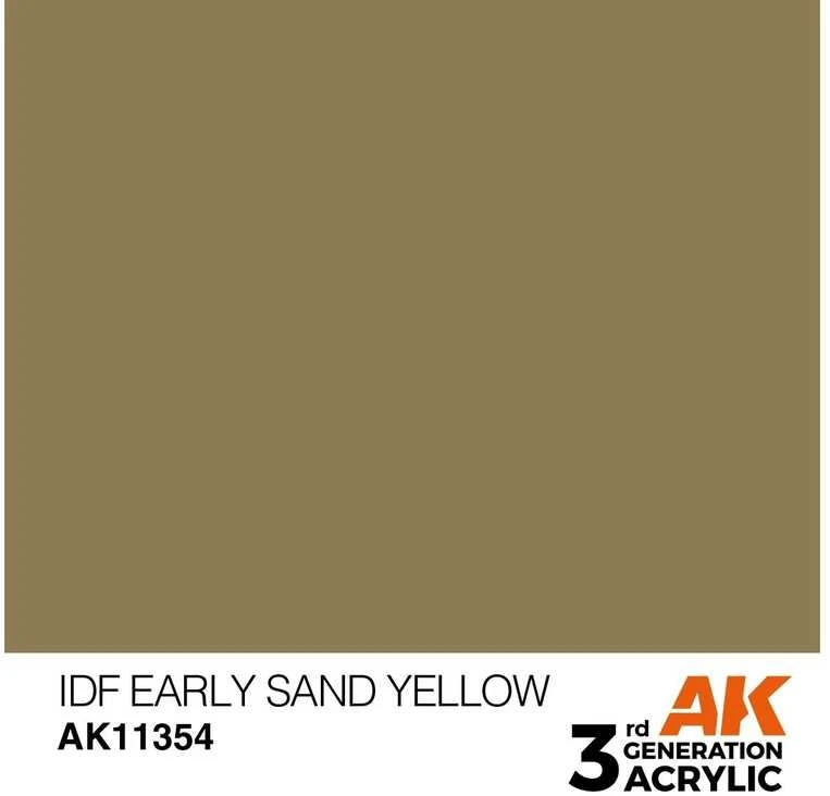 AK Interactive IDF Early Sand Geltona akriliniai dažai AFV, 17 ml