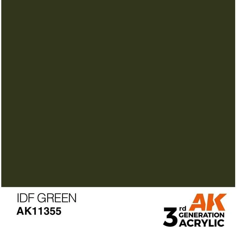 AK Interactive IDF Žalias akriliniai dažai karinei technikai 17 ml