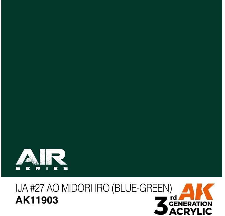 AK Interactive IJA 27 Ao Midori iro akriliniai lėktuvų dažai 17 ml