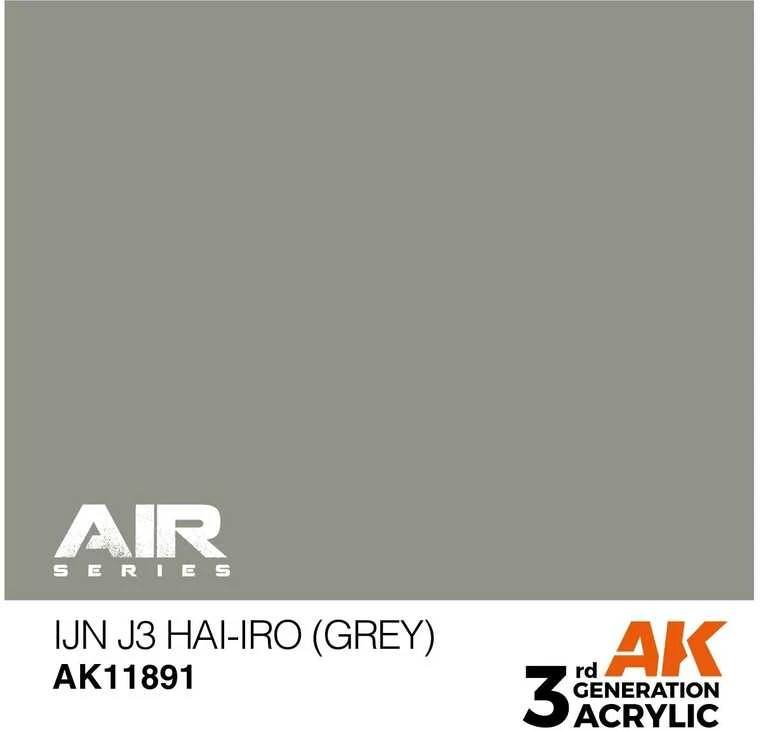 AK Interactive IJN J3 Hai-iro pilki akriliniai dažai AIR, 17 ml