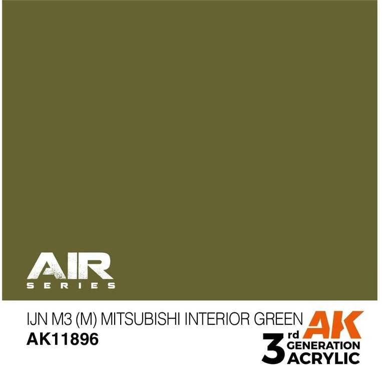 AK Interactive IJN Mitsubishi žalia akriliniai dažai, 17 ml