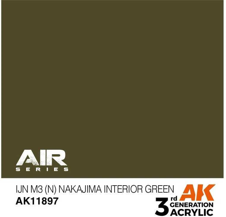AK Interactive IJN Nakajima Interior Žalias akriliniai dažai 17 ml