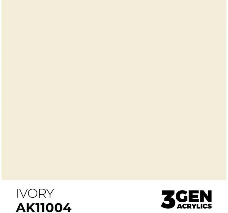 AK Interactive Ivory 3 kartos akriliniai dažai, 17 ml