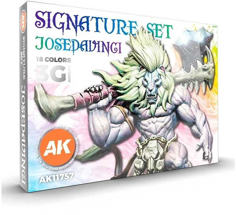 AK Interactive Jose Davinci 3rd Gen akrilinių dažų rinkinys, 18 spalvų