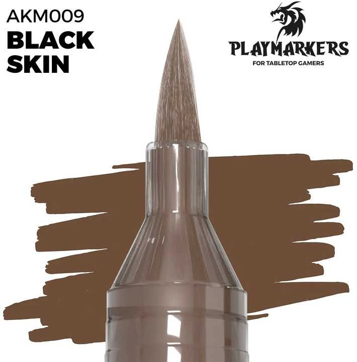 AK Interactive Juodas SKIN akrilinis dažų žymeklis su teptuku