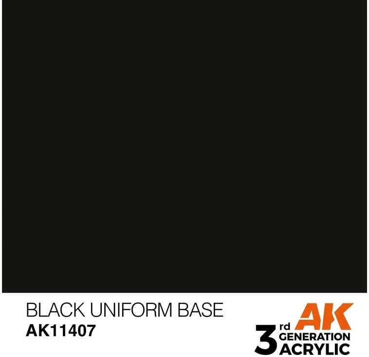 AK Interactive juodos uniformos akriliniai dažai figūrėlėms 17ml