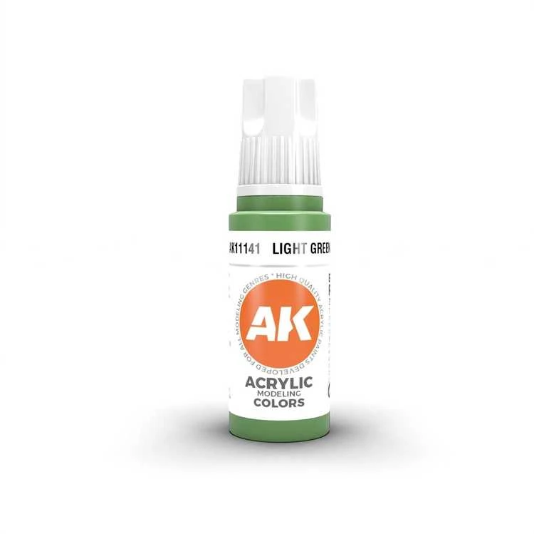 AK Interactive Light Žalias 3 kartos akriliniai dažai 17 ml