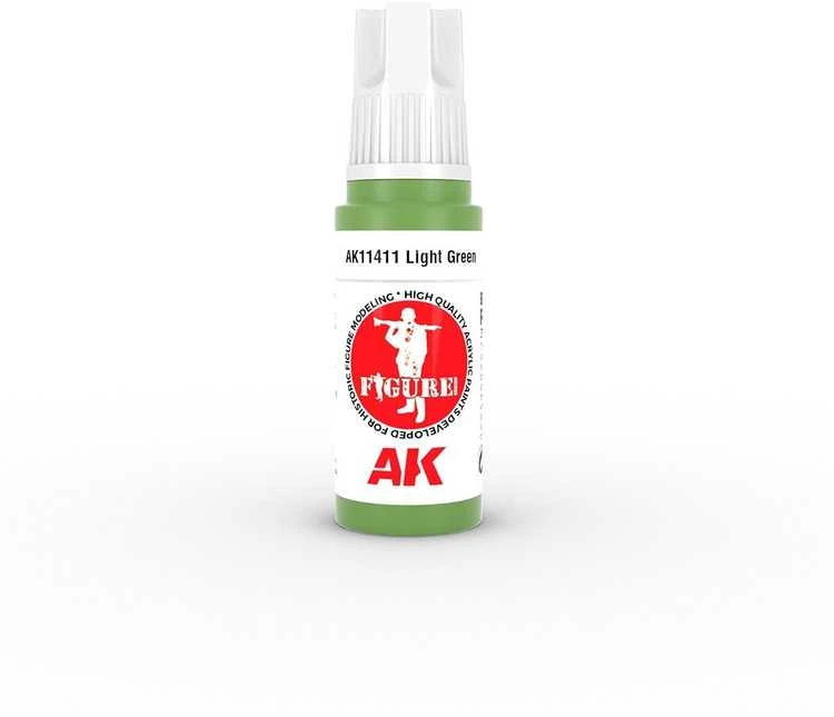 AK Interactive Light Žalias figūrėlių akriliniai dažai 3 kartos 17 ml