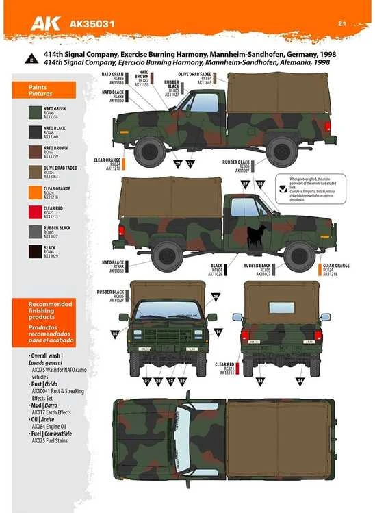 AK Interactive M1008 Cargo Carrier su tentu 1/35 plastikinis karinis rinkinys