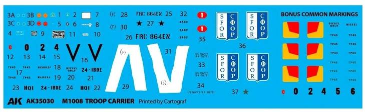 Ak Interactive M1008 karinis Chevrolet C/K Troop Carrier 1/35 plastikinis modelis