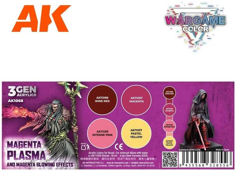 AK Interactive Magenta plazmos švytėjimo akrilinių dažų rinkinys 3Gen