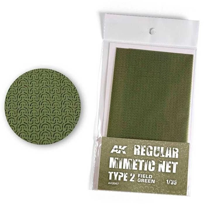 AK Interactive maskuojamasis tinklas lauko žalia, Tipas 2, 1/35 (AK8067)