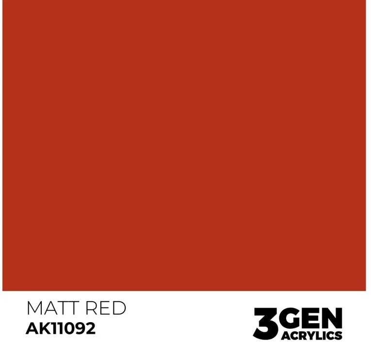 AK Interactive matiniai akriliniai dažai Matt Raudona 17 ml (AK11092)